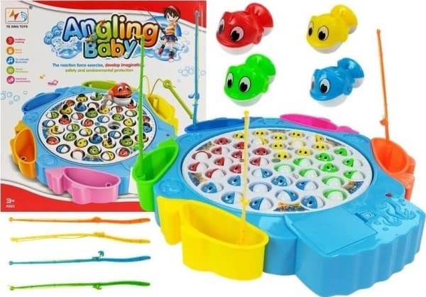 LeanToys Fiskearkadespill, blå