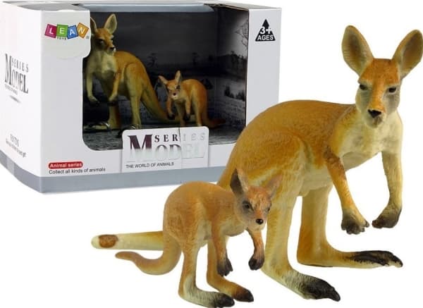 LeanToys figur 2 figurer kenguru med en baby kenguruer Animals of the World