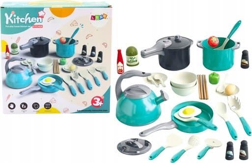 LeanToys Little Chef Gryter Retter Matvarer 33 El