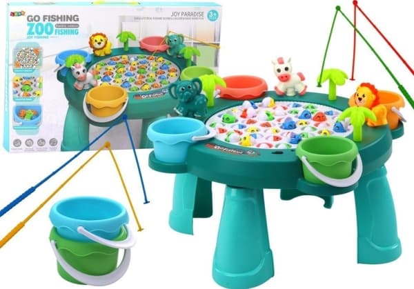 LeanToys fiskearkadespill, grønt bord