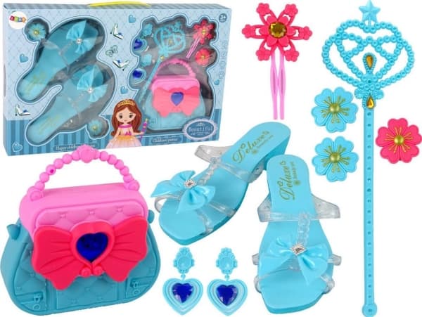 LeanToys Beauty Slipper Handväska Blå Clips