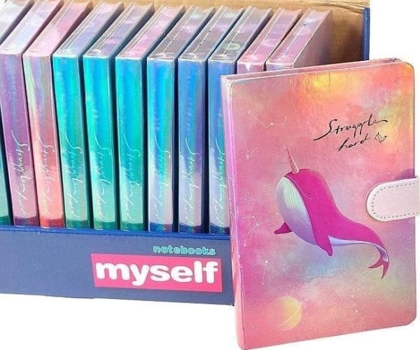 Notebook med magnetisk lukking MIX
