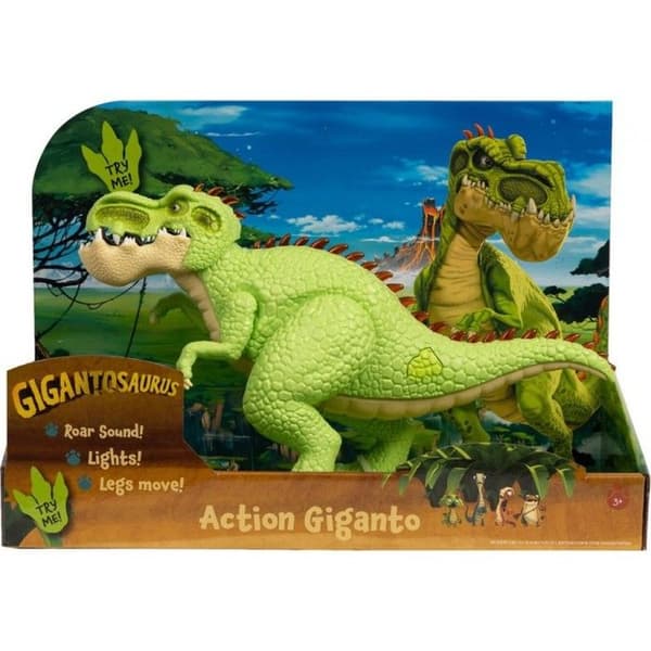 Gigantosaurus, Dinosaurie, Gigantisk rörlig figur i 30 cm, Med ljud- och ljuseffekter, För barn från 3 år, GGN03