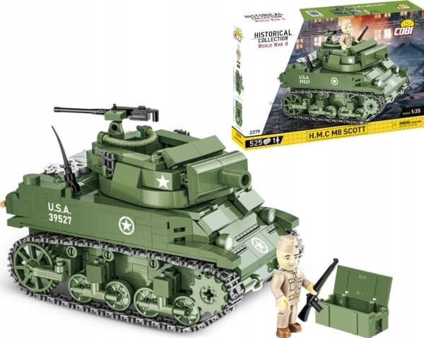 COBI 2272 Historical Collection WWII H.M.C. M8 SCOTT 525 bricks