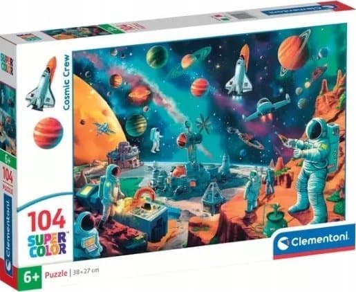 Clementoni Puzzle SuperColor Cosmic Crew 104 deler (25036)