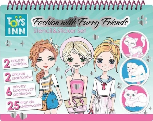 Fashion Runway klistermärken färgläggning djur Stnux