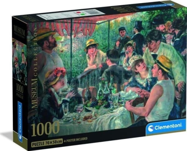Clementoni Puzzle Compact Museum Renoir - Luncheon Of The Boatin 1000 stykker (37063)