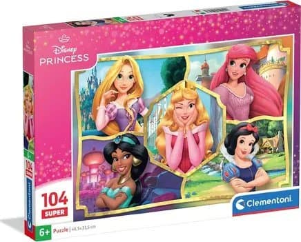 Clementoni Puzzle Super Disney Princess 104 deler (25056)