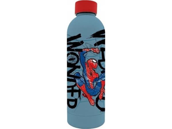 Kids Euroswan Vannflaske i rustfritt stål med 3D-utskrift 500ml Spiderman 843372 Kids Euroswan