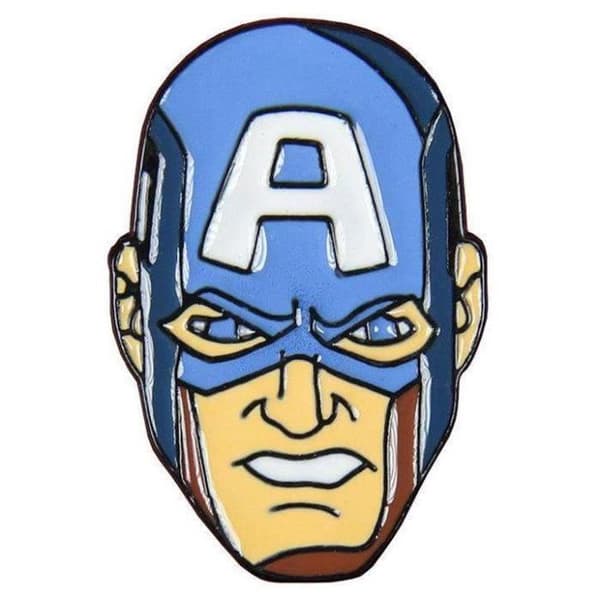 Marvel Avengers Captain America Badge - Röd - Barn - Ocio Stock