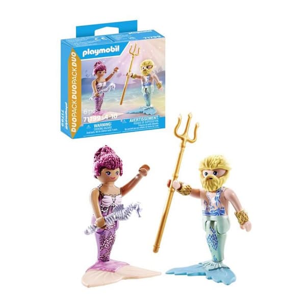 Duo: Par avund porshi och triton med spira och trident