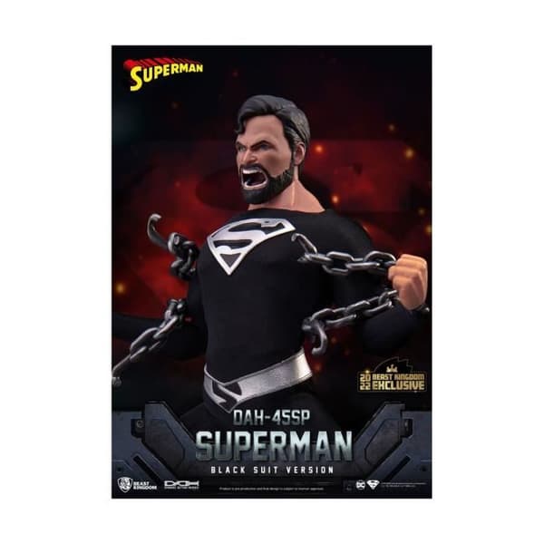 Beast Kingdom Toys - DC Comics - Dynamic Action Heroes 1/9 Superman Black Suit Figur 20 cm