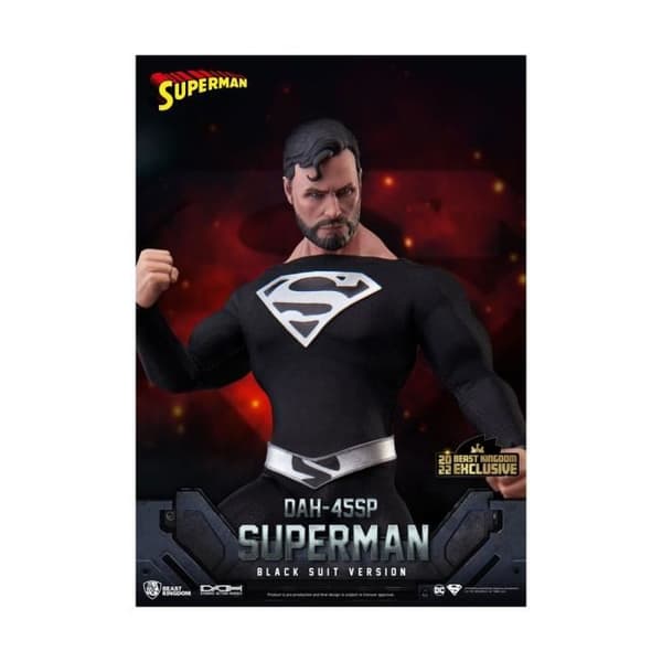 Beast Kingdom Toys - DC Comics - Dynamic Action Heroes 1/9 Superman Black Suit Figur 20 cm