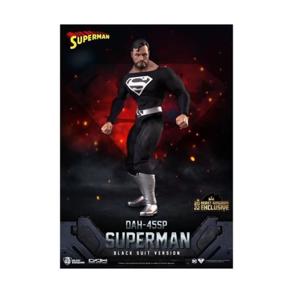 Beast Kingdom Toys - DC Comics - Dynamic Action Heroes 1/9 Superman Black Suit Figur 20 cm