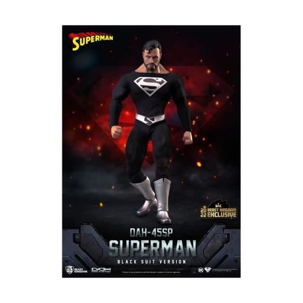 Beast Kingdom Toys - DC Comics - Dynamic Action Heroes 1/9 Superman Black Suit Figur 20 cm