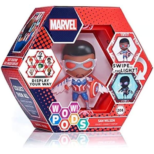 Sam Wilson - Samlarfigur - WOW! PODS - Luminös med wobbly huvud - Anslutbar - Marvel Avengers