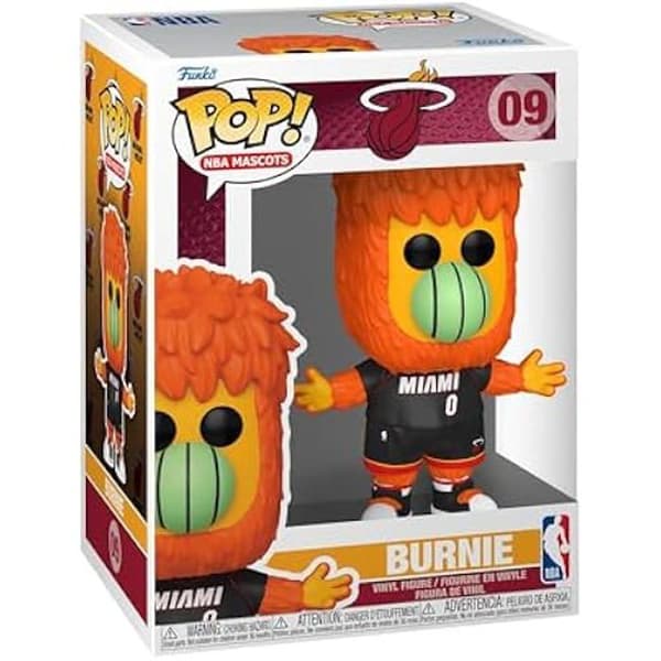 Funko Pop! NBA - Miami - Burnie The Fireball - 9,5 cm - Kvalitetsvinyl - Perfekt present