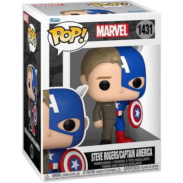 Funko Pop! Split - Marvel - Captain America och Steve Rogers