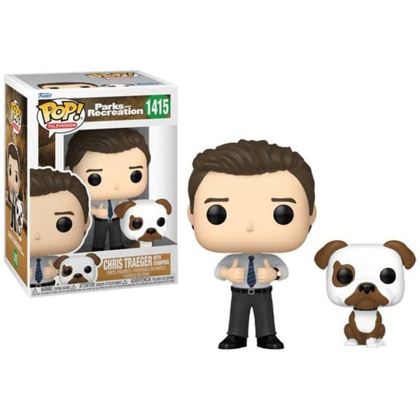 Funko Pop&amp;kompis figur - Parks &amp; Rec - Chris &amp; Champion