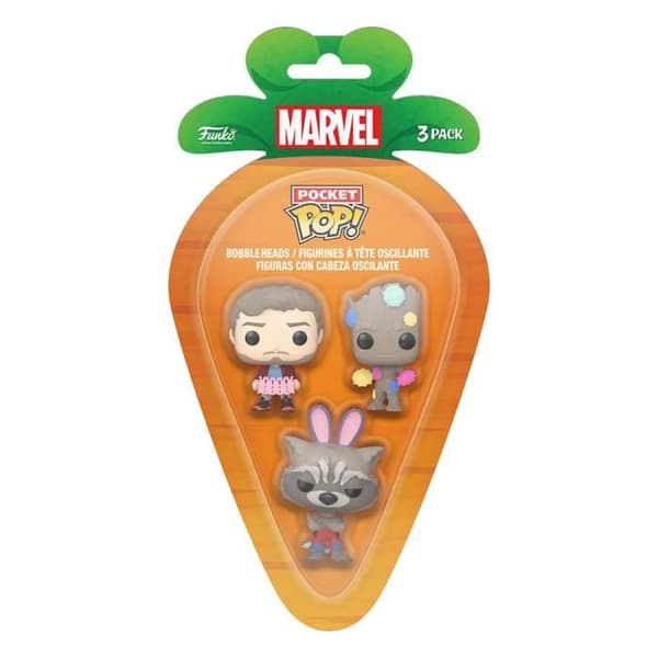 Marvel vinylfigurer - FUNKO - Paket med 3 - Storlek 4 cm - Pop!