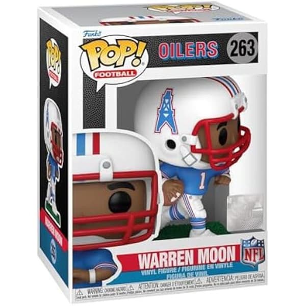 Figur - Funko Pop! - NFL: Oilers - Warren Moon - 9,5 cm - Kvalitetsvinyl - Idealisk Gåva