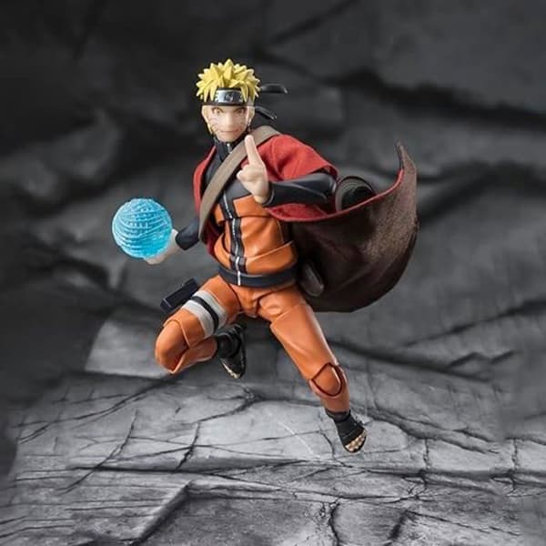 Figurine - TAMASHII NATIONS - Naruto Uzumaki Sage Mode - 14,5 cm - 5 par hand - 4 ansiktsuttryck