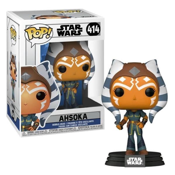 Figur Dvärgfigur Funko Pop! N°414 - Star Wars Clone Wars - Ahsoka (ny Pose)