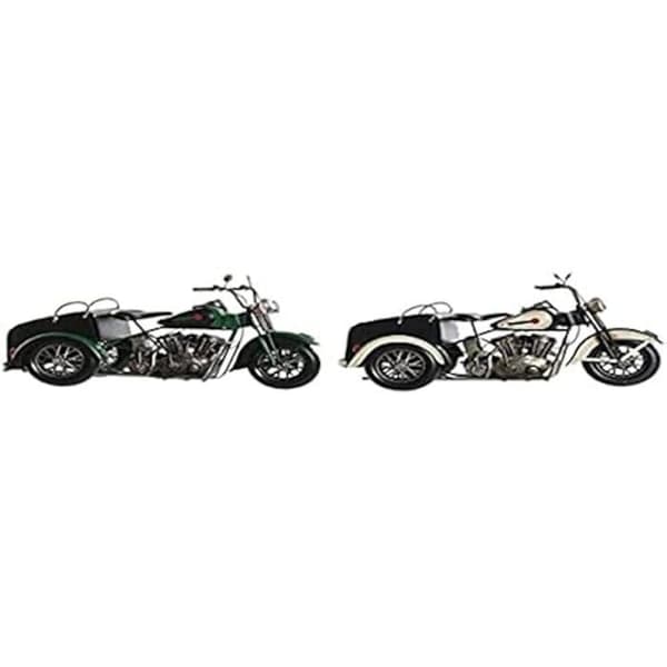 Dekorativ statyett - DKD Home Decor - Vintage Motorcykel - Set med 2 - Flerfärgad - 16 x 37 x 19 cm