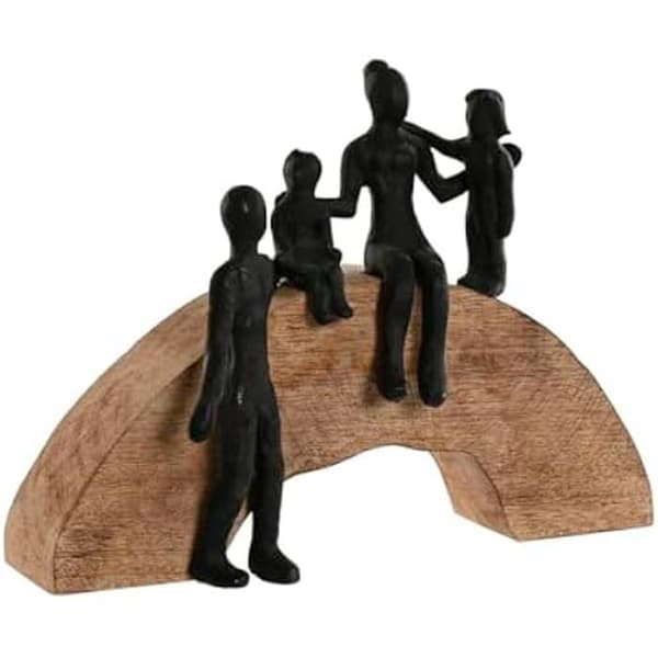 Dekorativ statyett - HOME ESPRIT - S3057931 - Brun Svart - 26,5 x 9 x 20 cm - Inredning