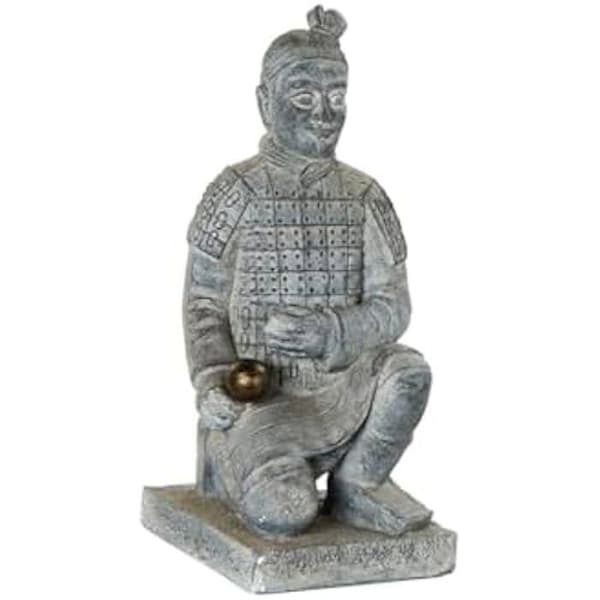 Dekorativ statyett - HOME ESPRIT - Warrior - Ljusgrå - Flerfärgad - 39 x 35 x 78 cm