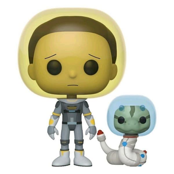 RICK &amp; MORTY Figur - Bobble Head POP N° 690 - Rymddräkt Morty med orm