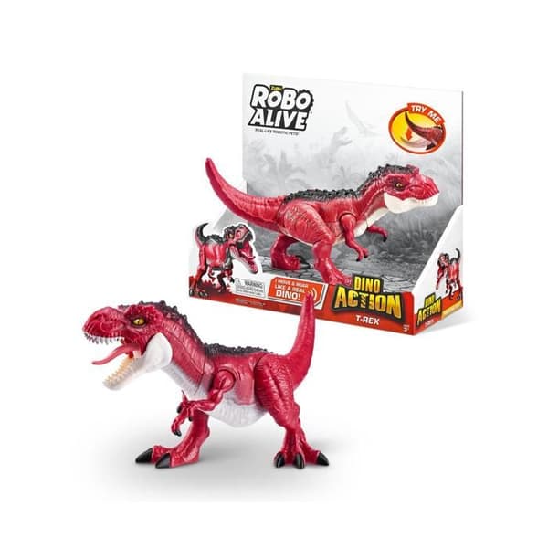 Robo Alive Dino Actionrex - ZURU - 7171 - Flerfärgad - Realistisk barnleksak med ROAR-något dino-ljud