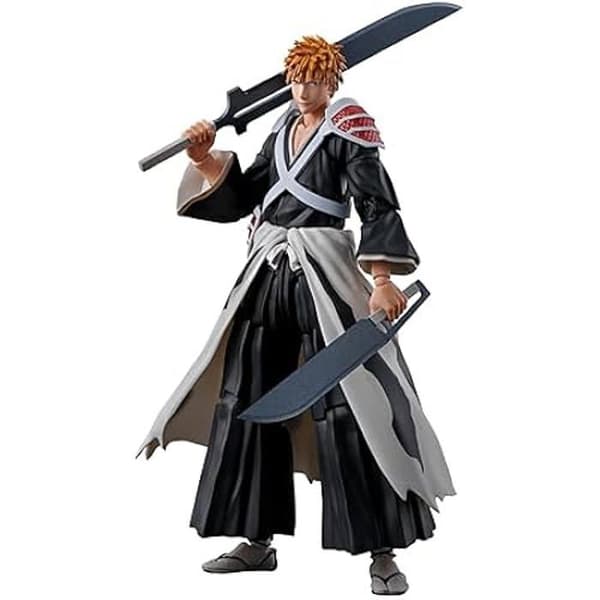 Figurine - TAMASHII NATIONS - Ichigo Kurosaki - Dubbel Zangetsu - 3 Par par händer - 4 Ansiktsdelar