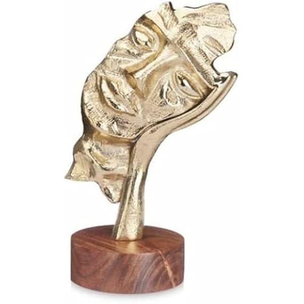 Dekorativ figur - PRESENTDEKOR - Gyllene ansikte - Flerfärgad - 16,5 x 26,5 x 11 cm - Inomhus