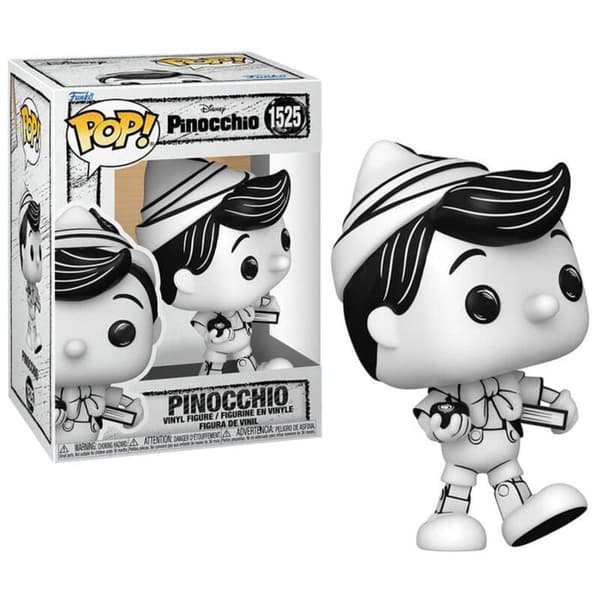 Figurin - FUNKO - Pinocchio (Sketch) - 9 cm vinyl - Grå färg - För barn från 3 år