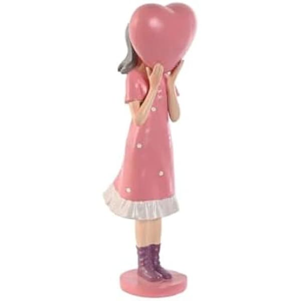 Dekorativ statyett - HOME ESPRIT - Mauve Rose - 10 x 8,5 x 31 cm - Interiör - Tjej