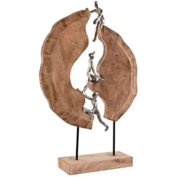 Dekorativ figur - HOME ESPRIT - Silverbrun - 35 x 9 x 52 cm - Inomhus - Blandat