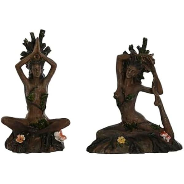 Dekorativ figur - HOME ESPRIT - Brun - 2 enheter - 6 x 13 x 16 cm - Flerfärgad
