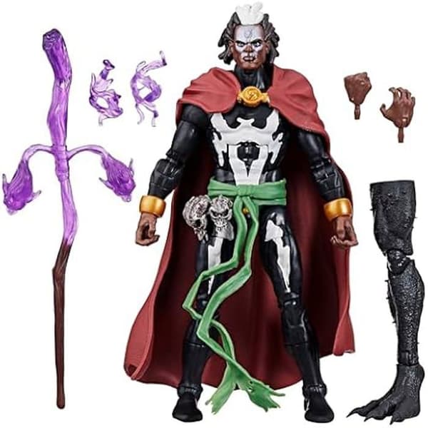 Figur - MARVEL - Brother Voodoo - 15 cm - 5 tillbehör - Grön och Lila