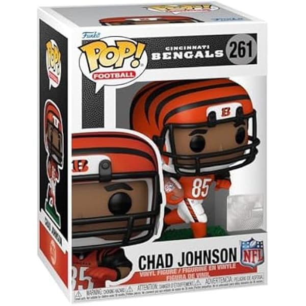 Figur - Funko Pop! - Chad Johnson - NFL Legender - 9,5 cm - Kvalitetsvinyl - Idealisk Gåva
