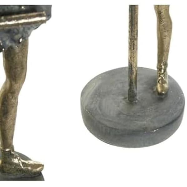 Dekorativ statyett - HOME ESPRIT - Ballerina - Golden Grey - 14 x 8 x 20 cm - Set med 3 enheter