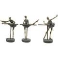 Miniatyrbild 1 av 2: Dekorativ statyett - HOME ESPRIT - Ballerina - Golden Grey - 14 x 8 x 20 cm - Set med 3 enheter