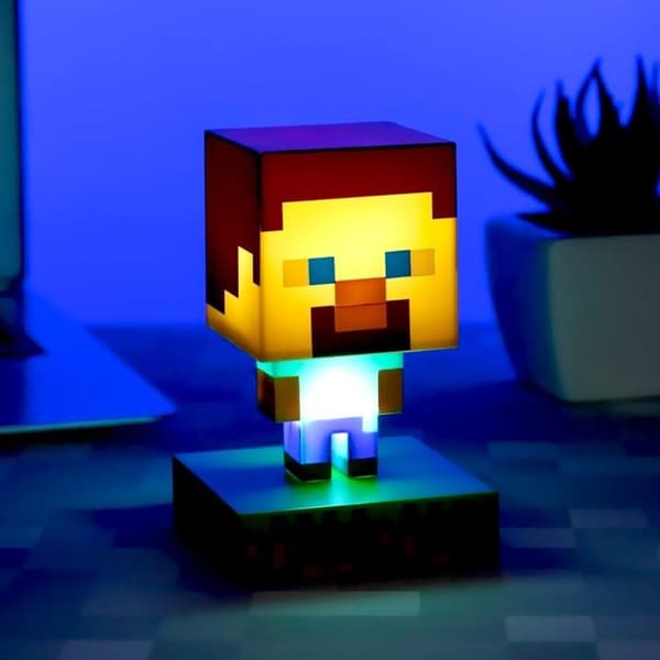 Minecraft Steve Icon nattlampa - PALADONE - Grön - Inomhus - 11cm