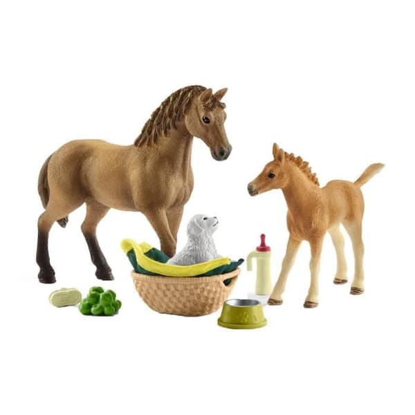 SCHLEICH Figure - Horse Club Sarah's Baby Animal Care - Quarter Horse Model - Pedagogisk leksak