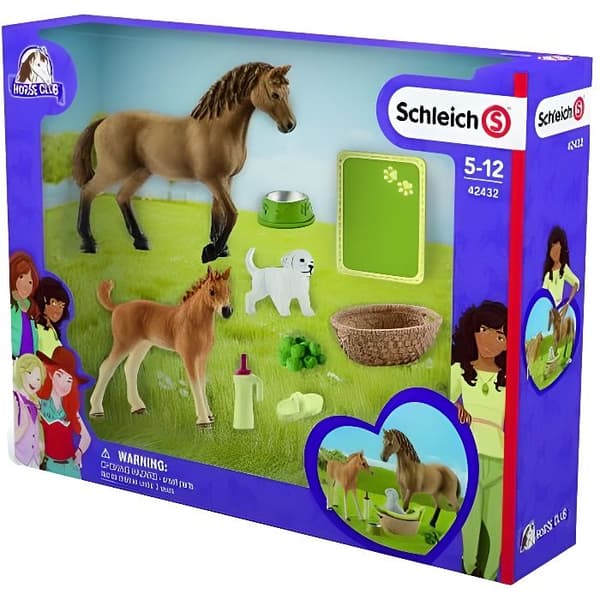 SCHLEICH Figure - Horse Club Sarah's Baby Animal Care - Quarter Horse Model - Pedagogisk leksak