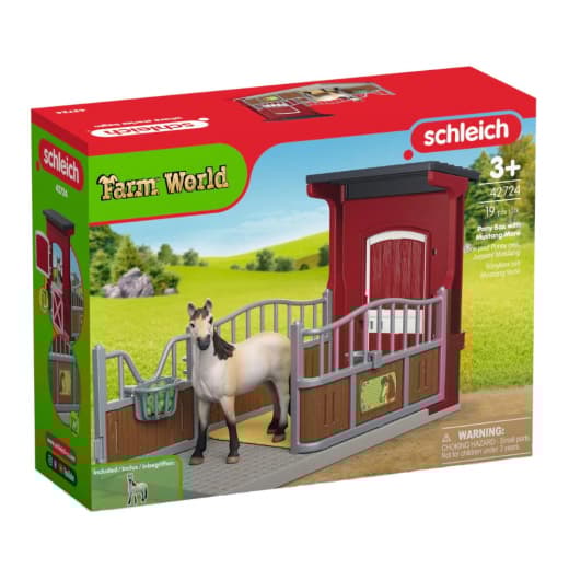 Schleich Ponny box med mustangsto