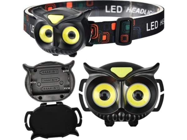 LED-hodelykt Batteridrevet Owl Headlamp 4 lysmoduser EDUKAMP