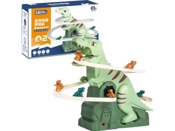 Spor Slide Klatring Dinosaur Tog Lys Lyder LEAN Leker