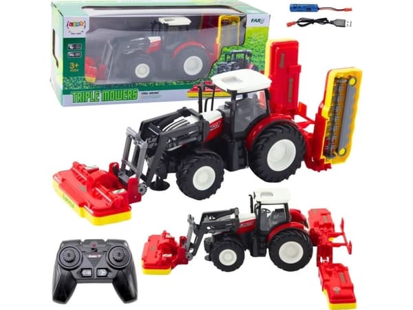 Lantbrukstraktor med gräsklippare Fjärrstyrd RC 2.4G LEAN Toys