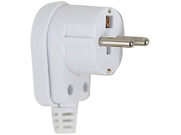 <p>ESPERANZA ANGLED PLUG WITH GROUNDING WHITE</p>